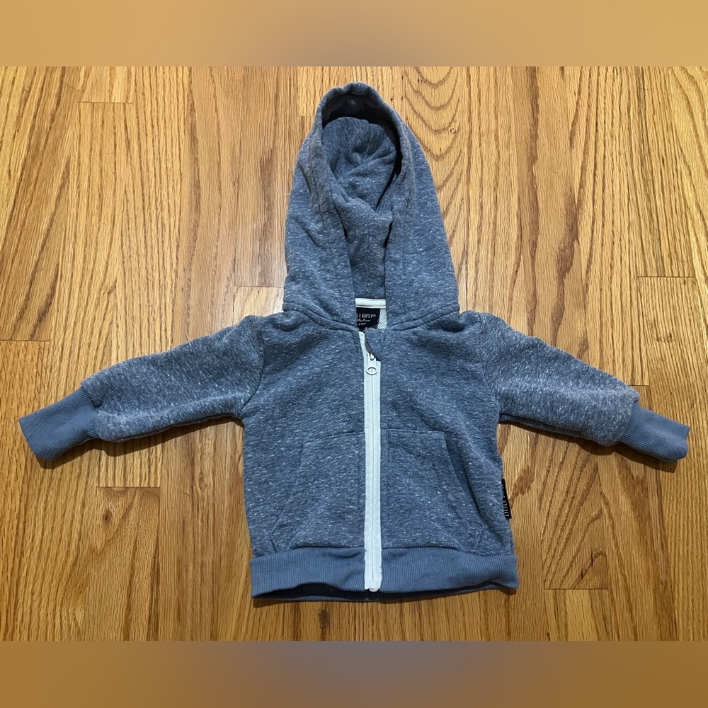 Little Bipsy Light Blue Zip-Up Hoodie